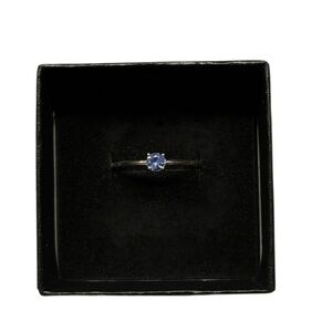 Sterling Silver Tanzanite Solitaire Ring